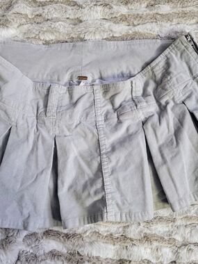Free People Light Gray Corduroy Skorts Skirt Size 6